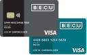 a close up of a BECU Secure credit card