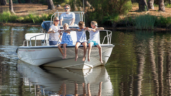 a group of people on a boat