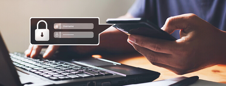 Image illustrating a log in and password prompt.