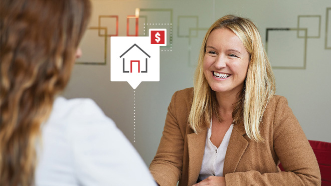 Woman inquiring about HELOC
