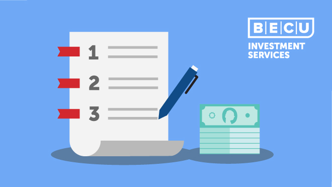 Piece of paper with steps 1-2-3