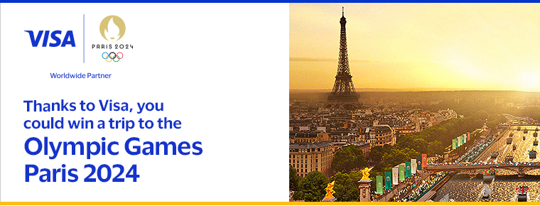 City of Paris skyline, Olympic Games Paris 2024, Visa promotion