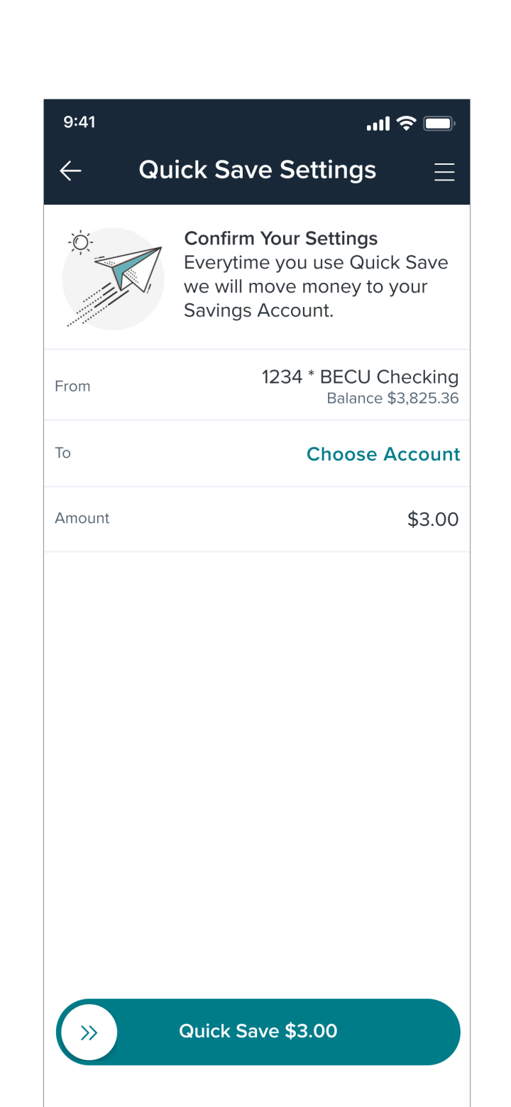 Quick Save Select Accounts