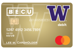 University of Washington Mastercard Debit Card