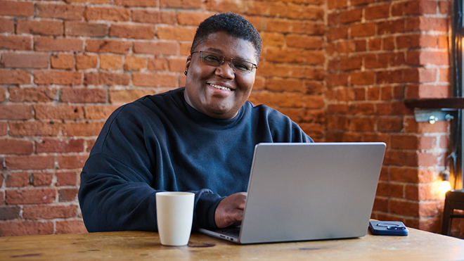 Man using a laptop