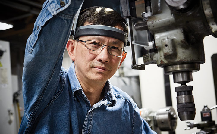 Man working with machinery